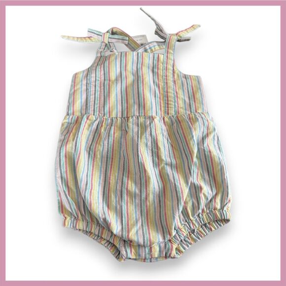 Hanna Andersson Striped Bubble Romper Size 85 US 2 NWT - Picture 1 of 2